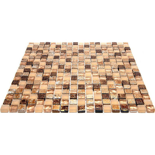 Eclectic Gold Micro Square Mosaic Tile | Tile Club