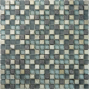 Eclectic Quartz Micro Square Mosaic Tile Sample