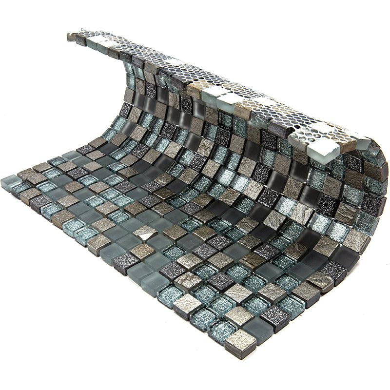Eclectic Quartz Micro Square Mosaic Tile