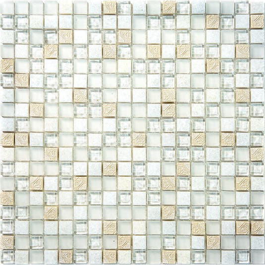 Eclectic White Micro Square Mosaic Tile