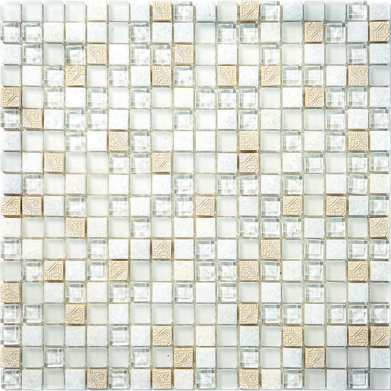 Eclectic White Micro Square Mosaic Tile