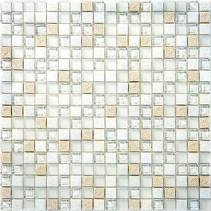 Eclectic White Micro Square Mosaic Tile