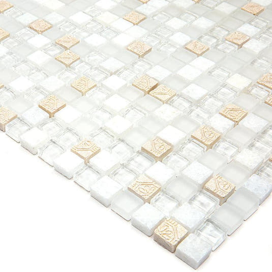 Eclectic White Micro Square Mosaic Tile | Tile Club