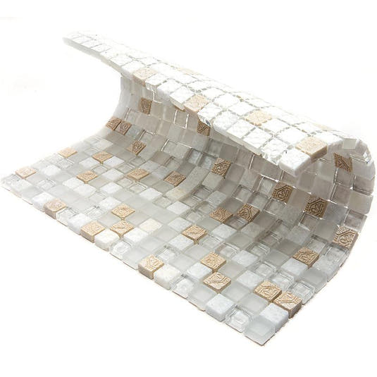 Eclectic White Micro Square Mosaic Tile | Tile Club
