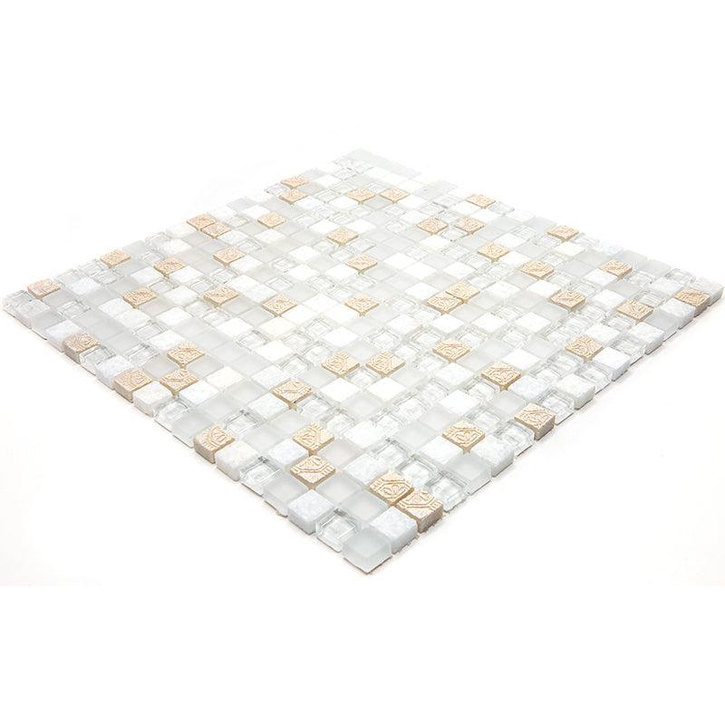 Eclectic White Micro Square Mosaic Tile