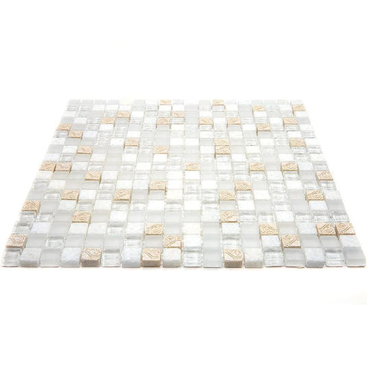 Eclectic White Micro Square Mosaic Tile | Tile Club