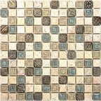 Eclectic Travertine Square Mosaic Tile | Tile Club