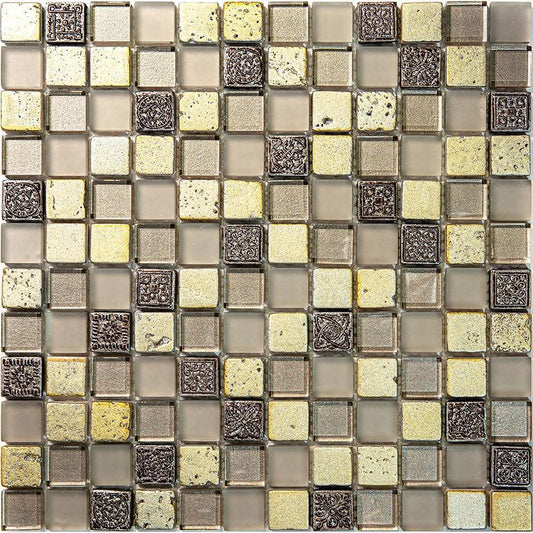 Eclectic Glass Square Mosaic Tile Sample