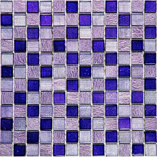Eclectic Purple Square Mosaic Tile