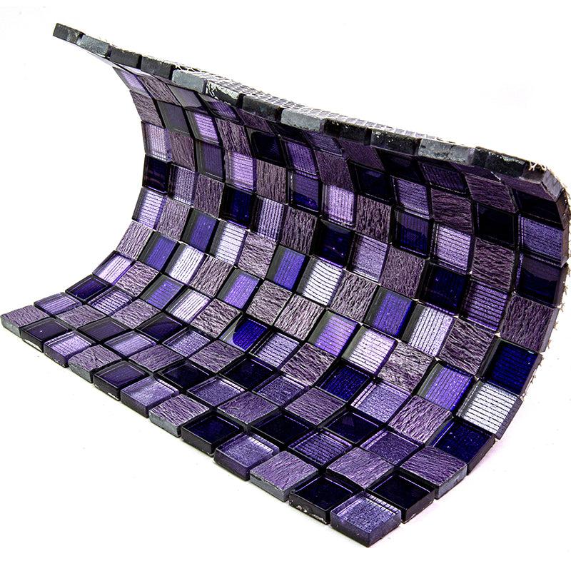 Eclectic Purple Square Mosaic Tile