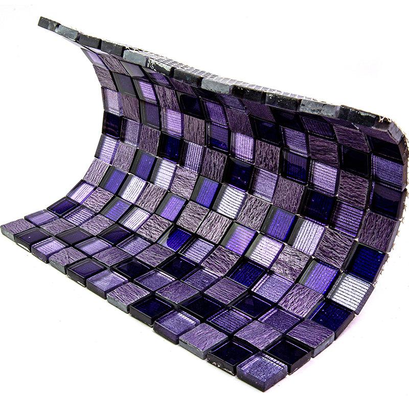 Eclectic Purple Square Mosaic Tile | Tile Club