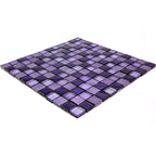 Eclectic Purple Square Mosaic Tile | Tile Club