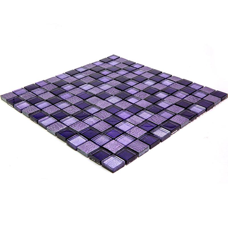 Eclectic Purple Square Mosaic Tile | Tile Club