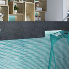 Teal Buttons Porcelain Penny Round Tile | Tile Club