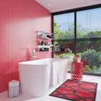 Red Buttons Porcelain Penny Round Tile | Tile Club