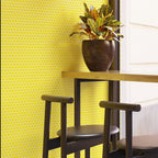 Yellow Buttons Porcelain Penny Round Tile | Tile Club