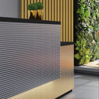 Metallic Gold Buttons Porcelain Penny Round Tile | Tile Club