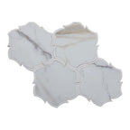 Wavy Hex Calacatta Gold & Thassos Mosaic Tile Sample