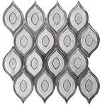 Evil Eye Carrara Marble Mosaic Tile Sample
