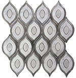 Evil Eye Carrara Marble Mosaic Tile Sample