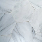 2.5" Carrara Hexagon Peel and Stick Tile