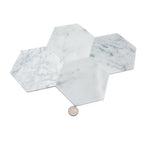 5" Carrara Hexagon Marble Peel and Stick Tile