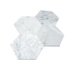 5" Carrara Hexagon Marble Peel and Stick Tile