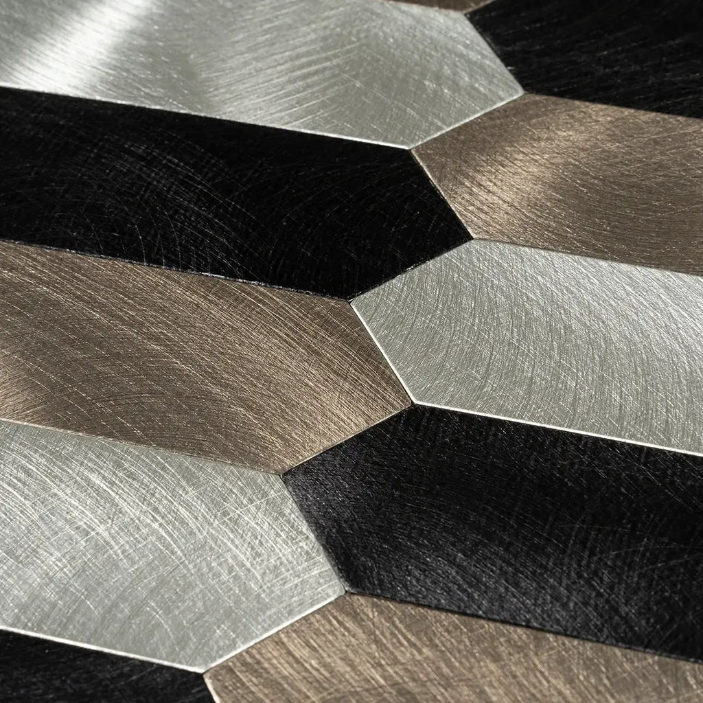 Silver, Grey and Black Picket Peel and Stick Tile | Tile Club