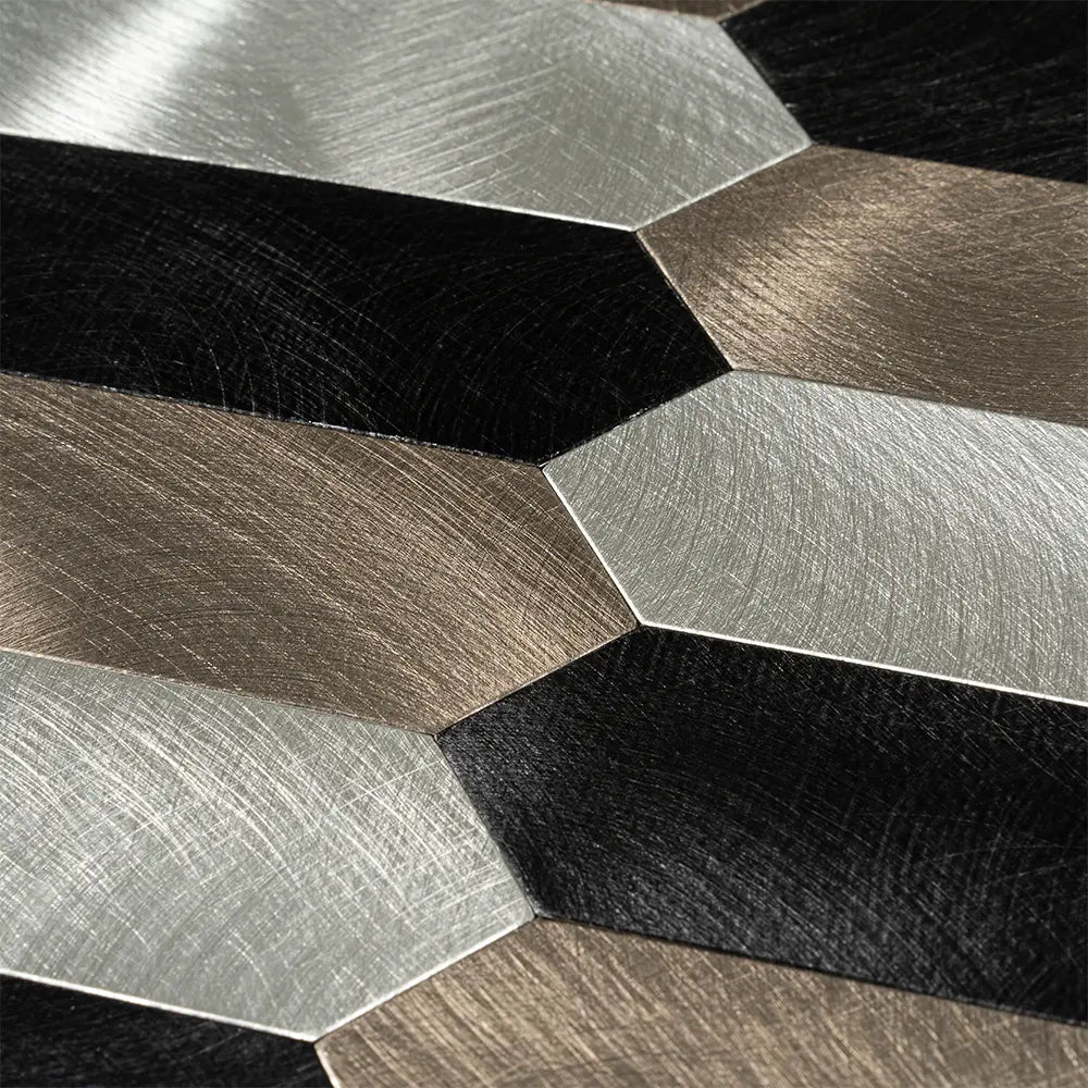 Silver, Grey and Black Picket Peel and Stick Tile | Tile Club