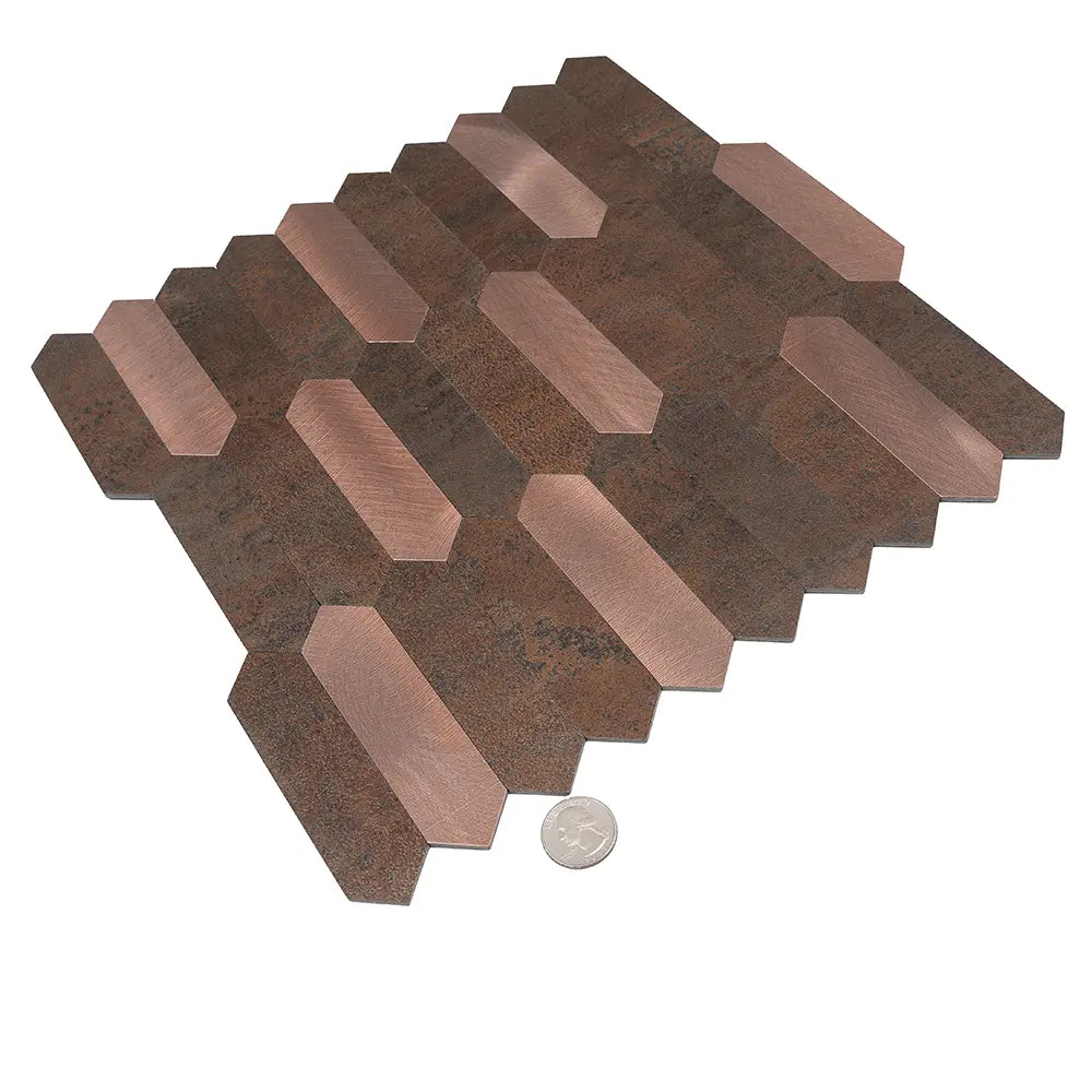 Copper Look Picket Peel and Stick Tile | Tile Club