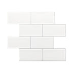 White Vinyl Peel and Stick Subway Tile | Tile Club