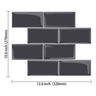 Black Vinyl Peel and Stick Subway Tile