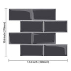 Black Vinyl Peel and Stick Subway Tile | Tile Club
