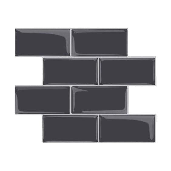 Black Vinyl Peel and Stick Subway Tile | Tile Club