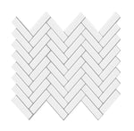  White Herringbone Vinyl Peel and Stick Tile