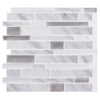 Gray and White Stacked Stone Peel and Stick Vinyl Tile