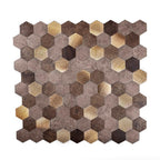 Gold and Beige Hexagon Peel and Stick Tile | Tile Club