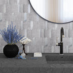Silver Grey Picket Peel and Stick Tile | Tile Club