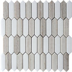 Sand Valley & Thassos Picket Mosaic Tile | Tile Club