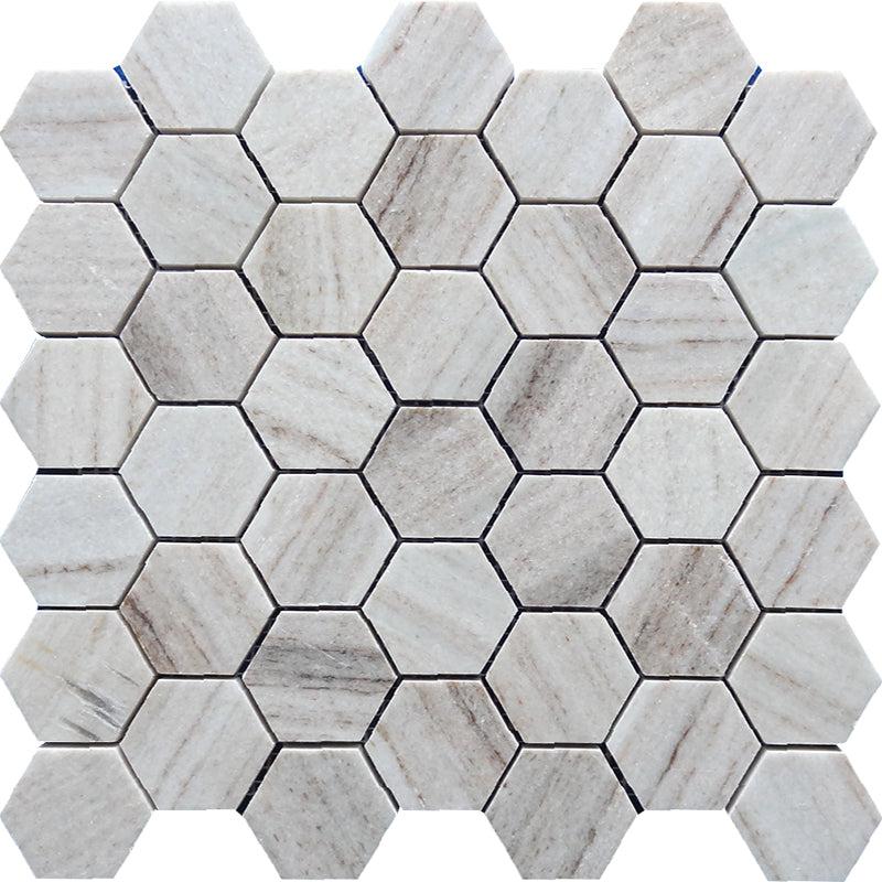 Sand Valley Honed Hexagon Mosaic Tile 2" | Tile Club
