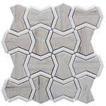 Sand Valley & Thassos Star Mosaic Tile Sample