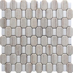Sand Valley And Thassos Wave Marble Mosaic Tile | Tile Club