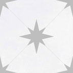 Starlight Eclipse Gray and White Encaustic Porcelain Tile