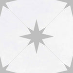 Starlight Eclipse Gray and White Encaustic Porcelain Tile