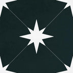 Starlight Black and White Encaustic Porcelain Tile