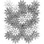 Carrara & Eastern White Bouquette Marble Mosaic Tile | Tile Club