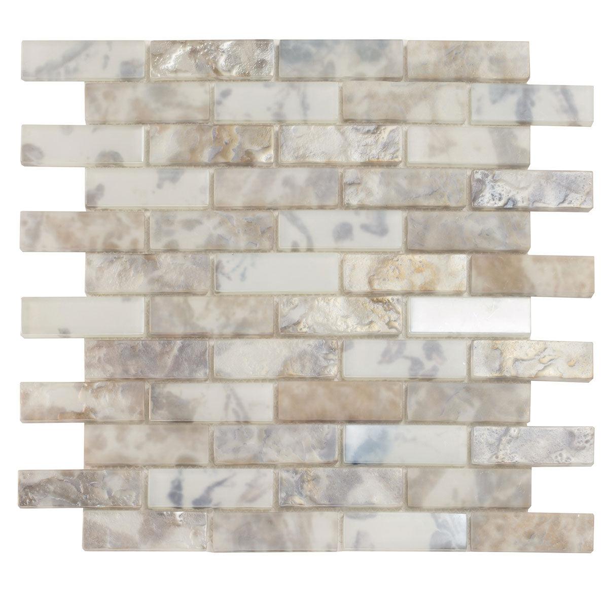 Champagne Dreams Brick Glass Mosaic Tile Sample