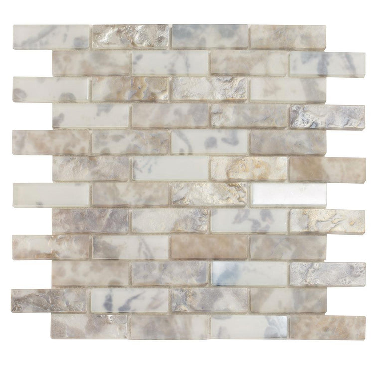Champagne Dreams Brick Glass Mosaic Tile Sample