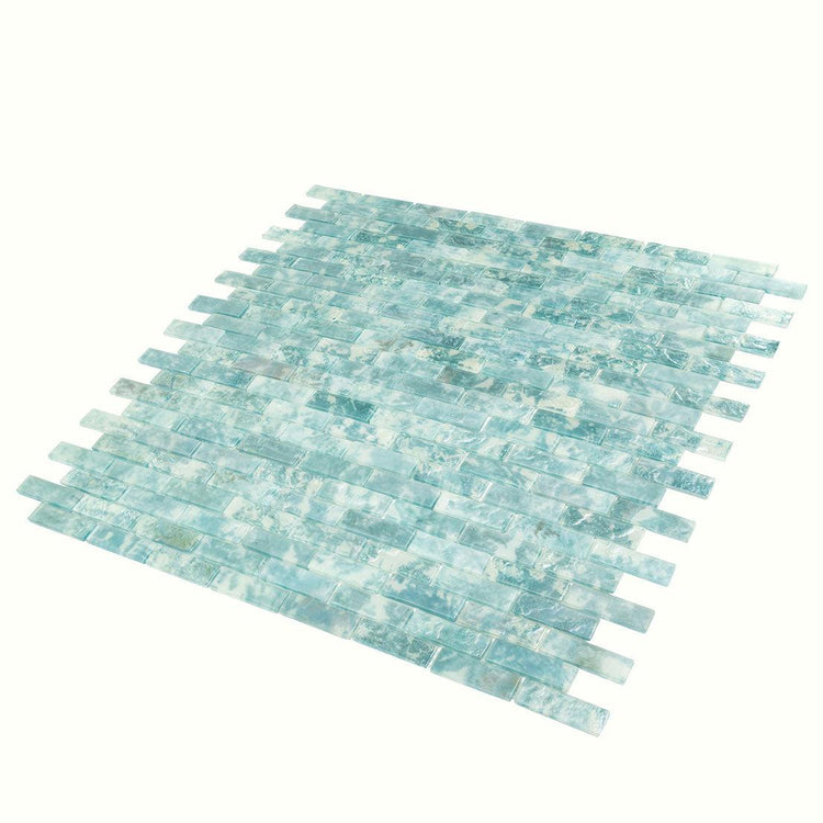 Coastal Dreams Brick Glass Mosaic Tile | Tile Club