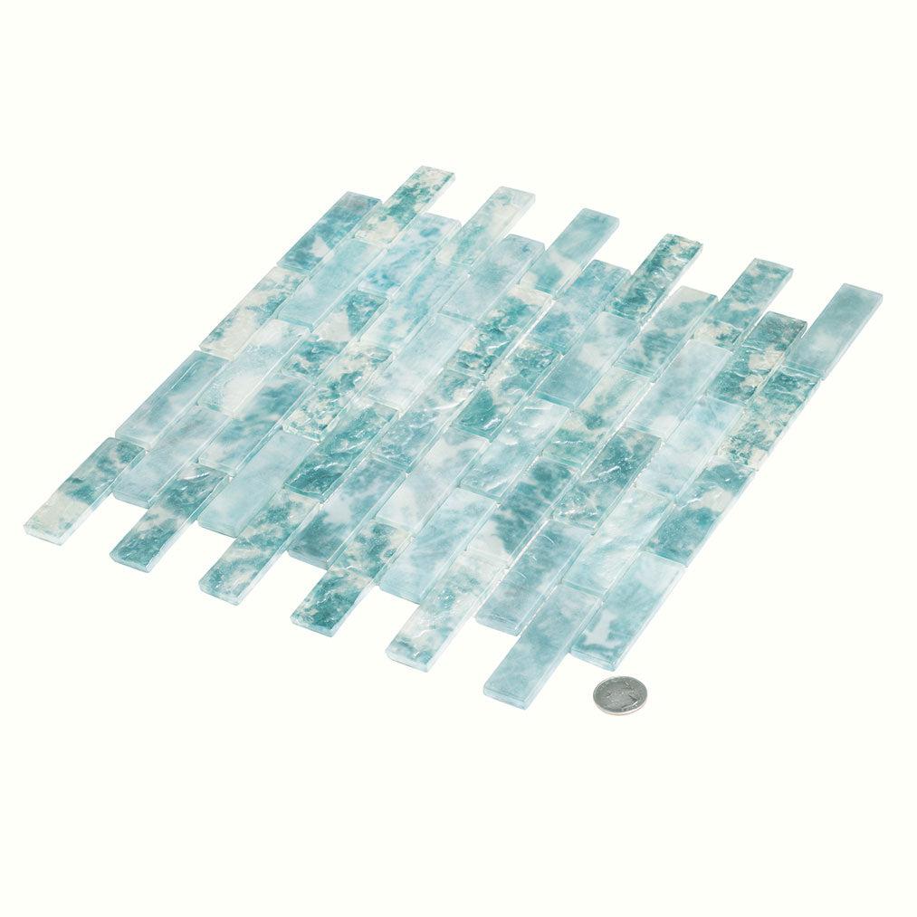 Coastal Dreams Brick Glass Mosaic Tile | Tile Club